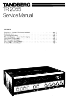 Tandberg TR-2055 - Service Manual